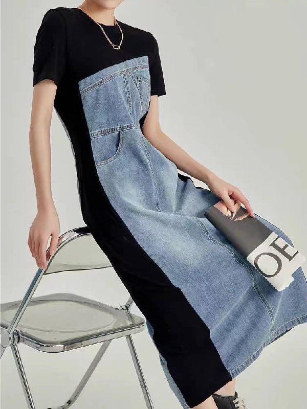 🌟 Стильные платья с джинсовыми вставками